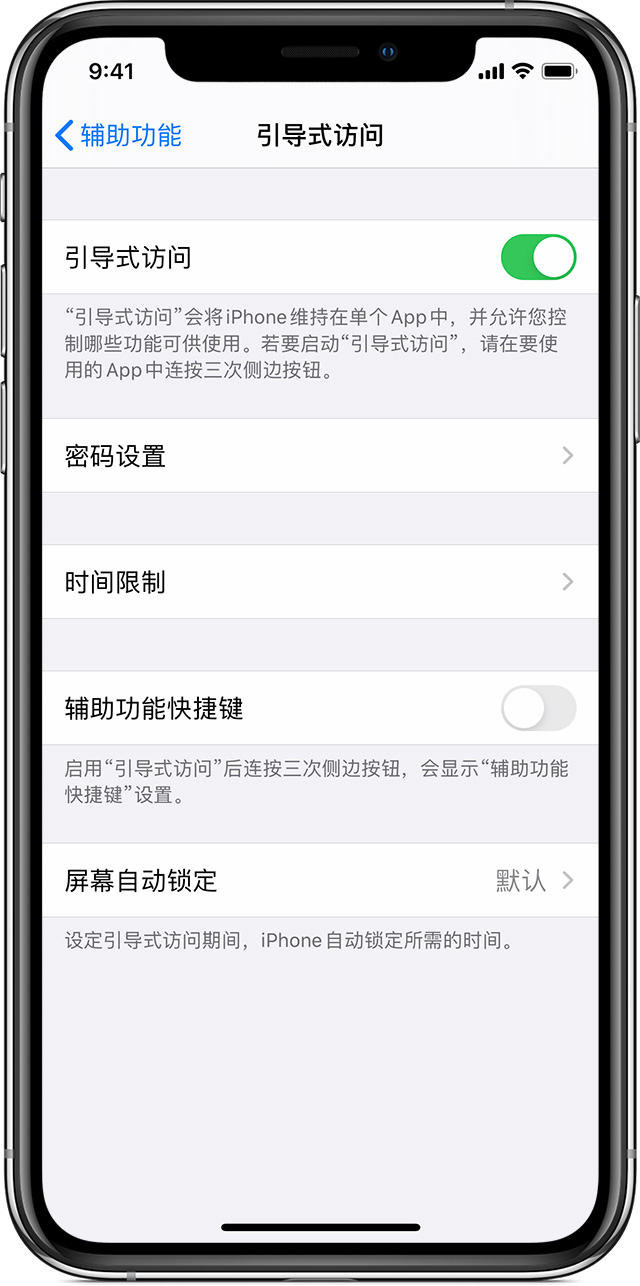 九真镇苹果手机维修分享如何在 iPhone 上退出引导式访问 