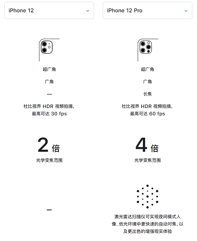 九真镇苹果手机维修分享苹果 iPhone 12 与 iPhone 12 Pro 选哪款 